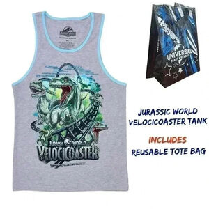 Jurassic World VelociCoaster Tank Top‎ XS NWT | Universal Studios Graphic Tee